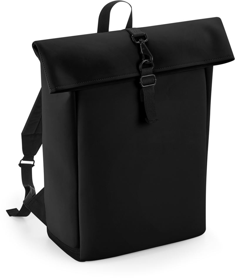 Levně Batoh Roll-Top matné PU - black