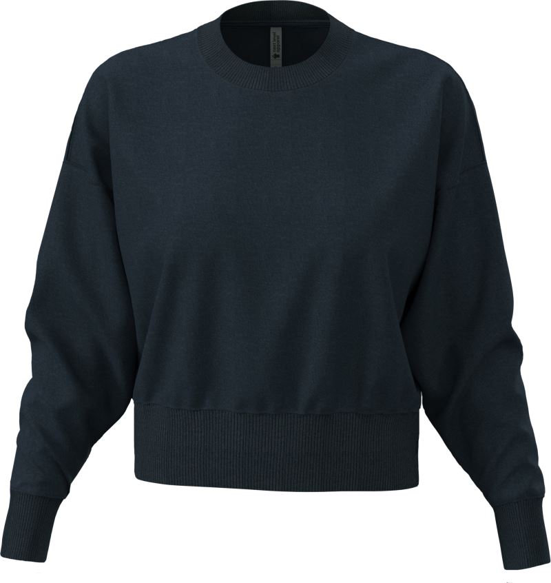 Levně Těžká dámská oversize mikina - midnight navy