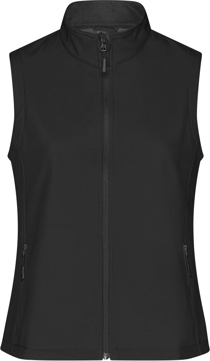 Levně Dámská 2-vrstvá promo softshellová vesta - black/black
