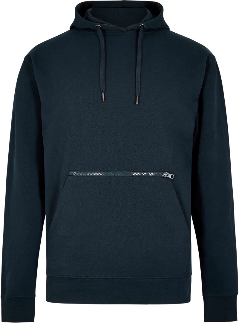 Levně Piqué mikina s kapucí - navy