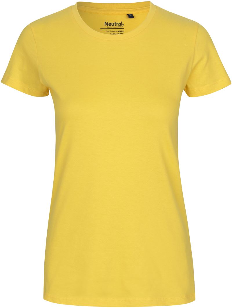 Levně Dámské tričko z těžké bio bavlny - yellow