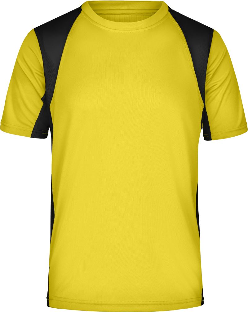 Levně Pánské běžecké tričko - yellow/black
