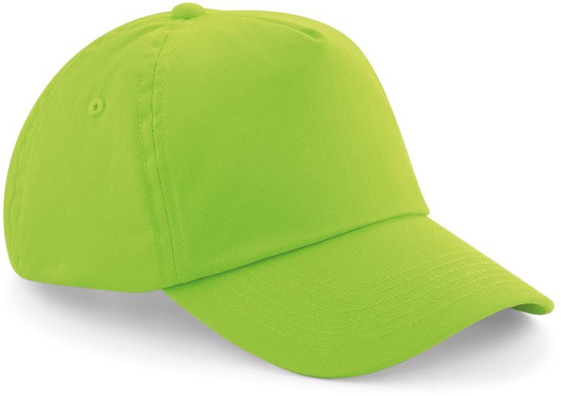Levně Dětská 5 panelová kšiltovka "Original" - lime green