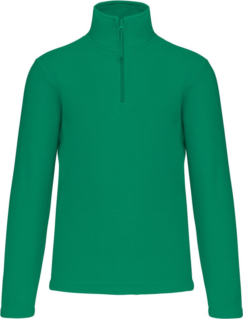 Mikrofleecová mikina s 1/4 zipem "Enzo" - kelly green
