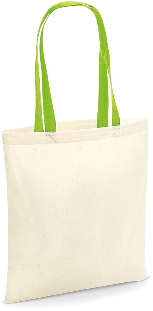 Levně Bavlněná taška - natural/lime green