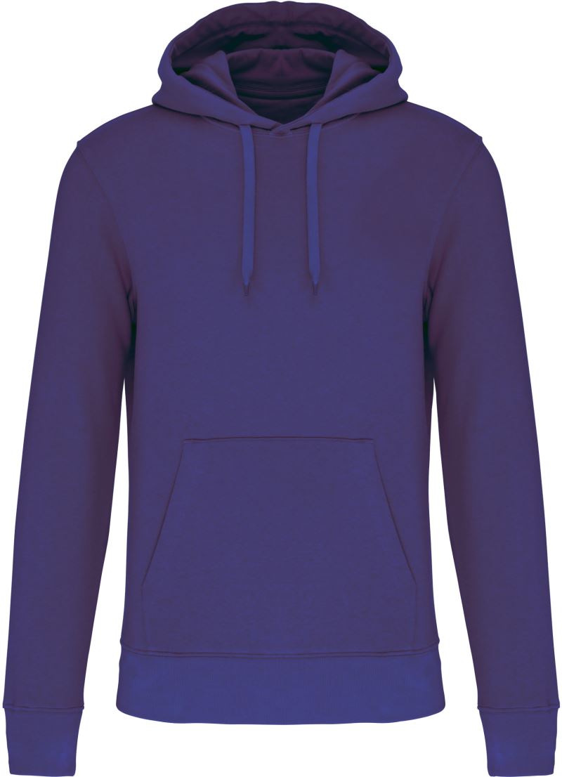 Levně Pánská eco-friendly mikina s kapucí - deep purple