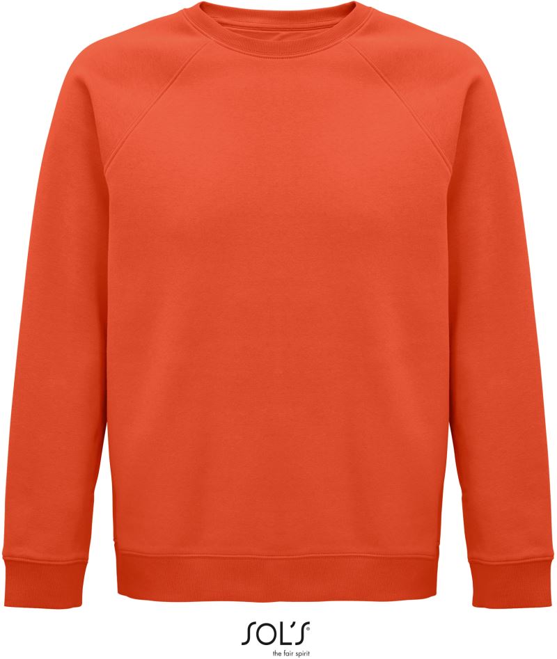 Levně Unisex raglánová mikina z bio bavlny - burnt orange