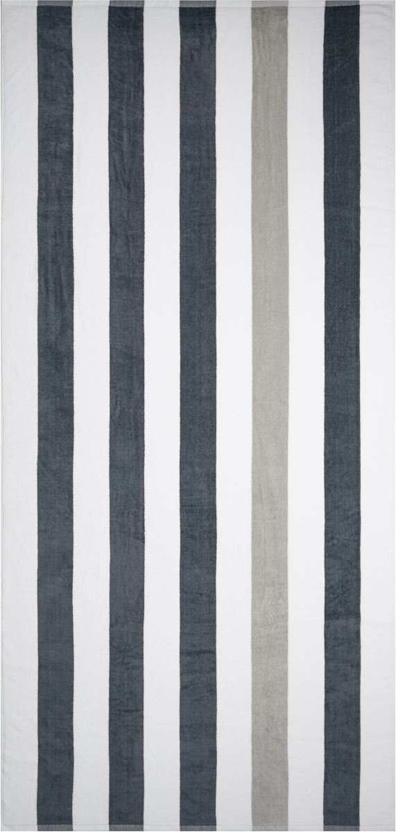 Levně Ručník "Stripe" - anthracite/light grey