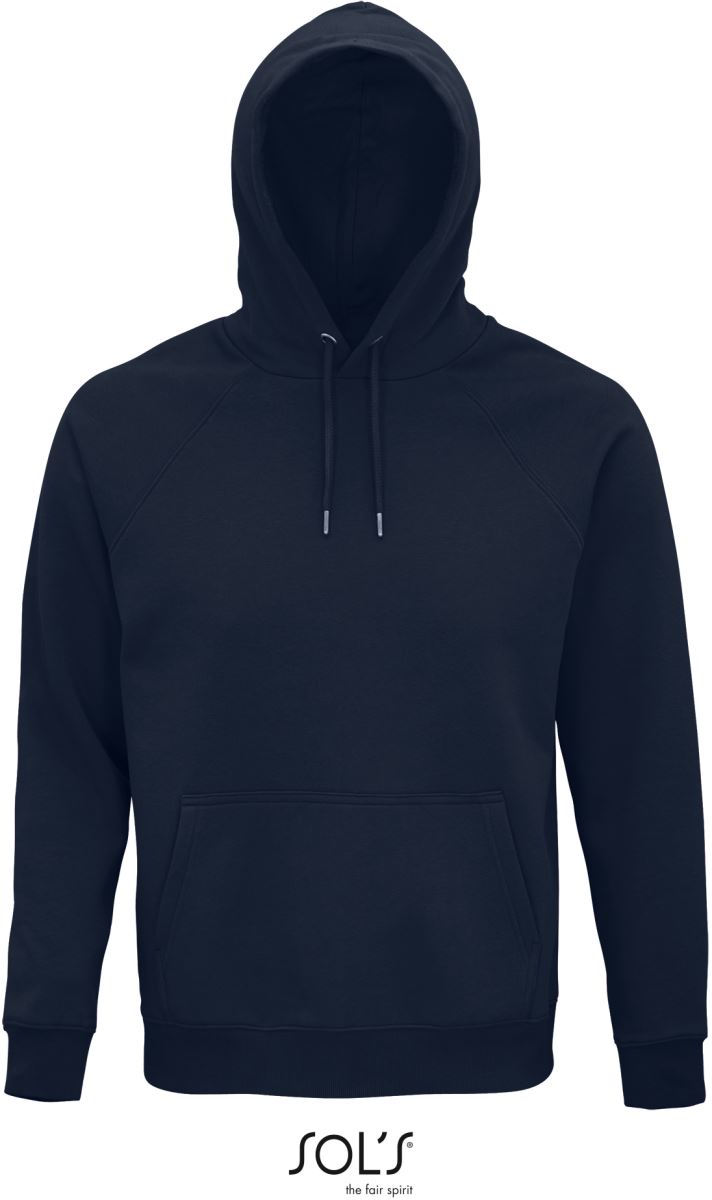 Levně Unisex raglánová mikina s kapucí z bio bavlny - french navy