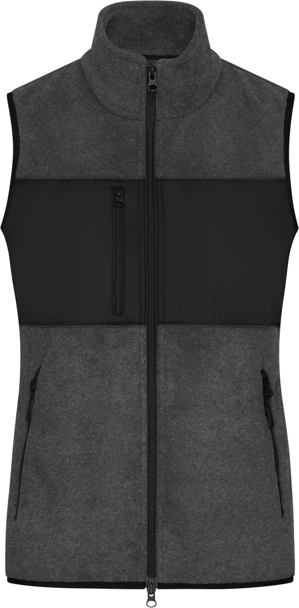 Levně Dámská fleecová vesta - dark melange/black