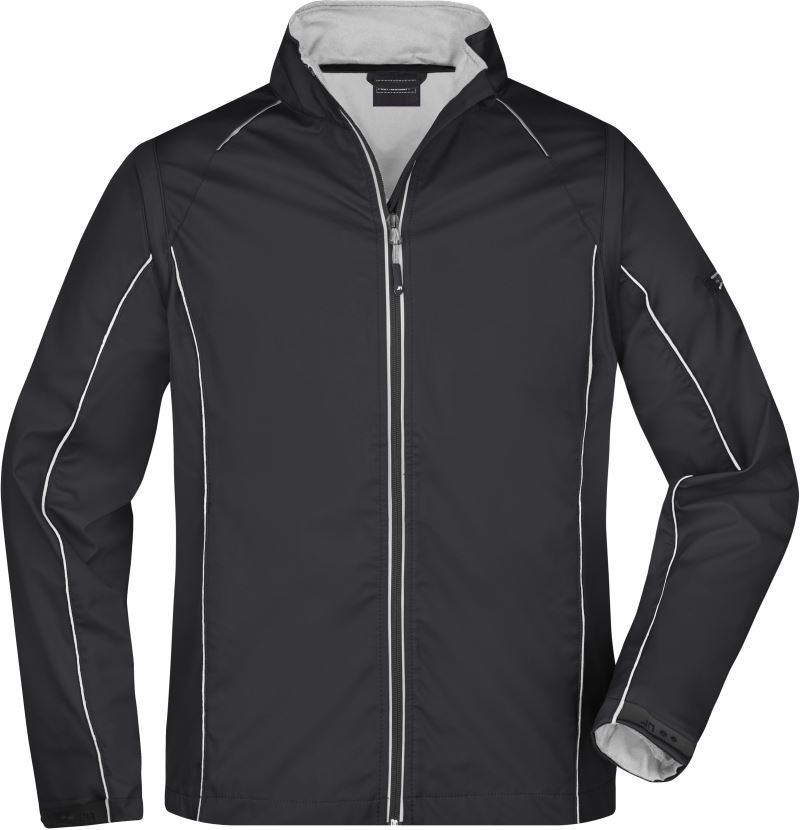 Levně Pánská softshellová bunda s odepínacími rukávy - black/silver
