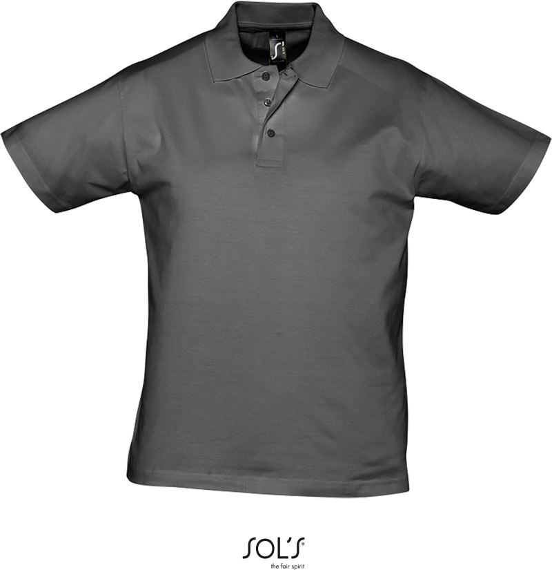 Levně Pánské žerzejové polo - dark grey