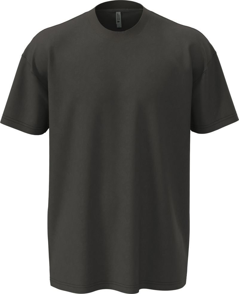 Levně Těžké oversize unisex tričko - graphit black