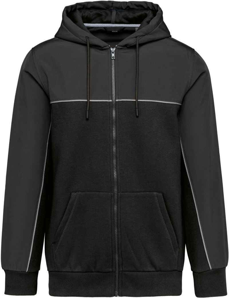Levně Pracovní mikina s kapucí - black/dark grey