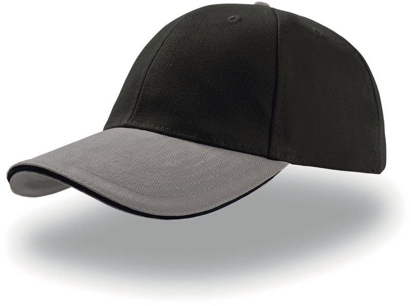 Levně 6 panelová kšiltovka "Liberty Sandwich" - black grey/black