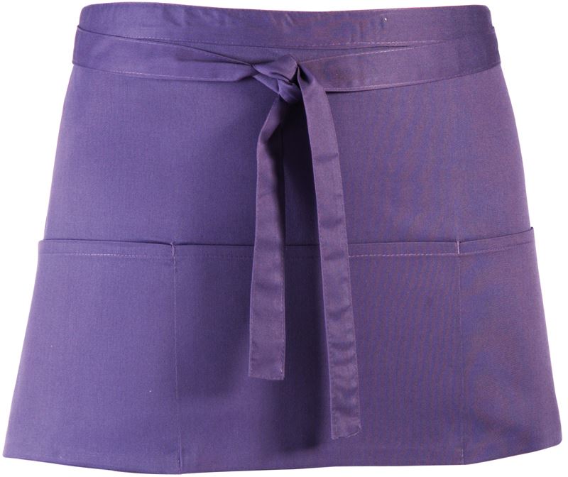 Levně Krátká zástěra do pasu s kapsou "Colours" - purple