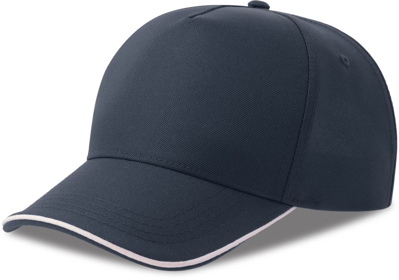 5 panelová sandwich kšiltovka - white/navy