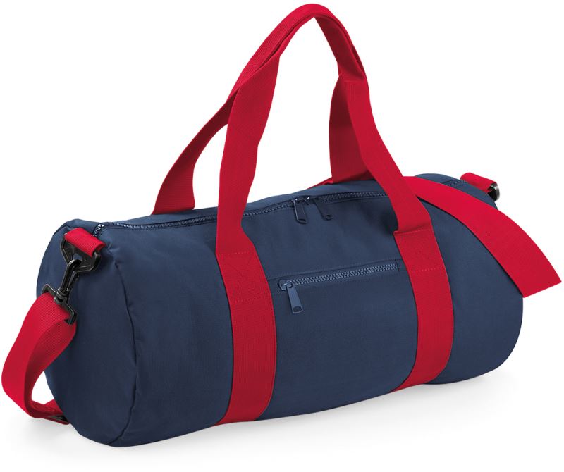 Kulatá sportovní taška - french navy/classic red