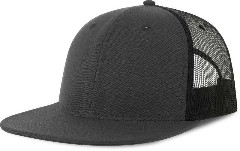 6 panelová Trucker kšiltovka - dark grey/black