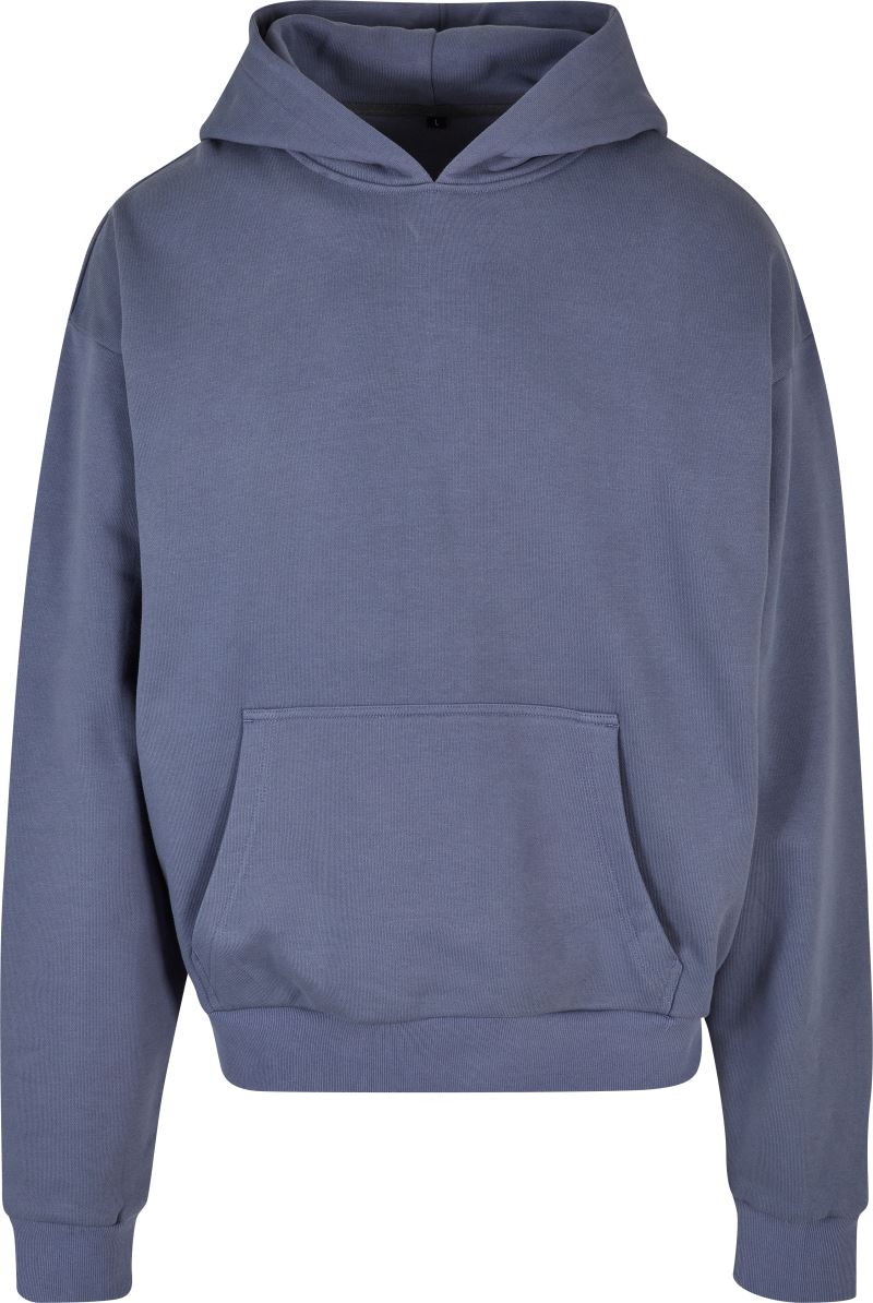 Levně Mikina s kapucí z těžké bavlny "Ultra Heavy" - vintage blue
