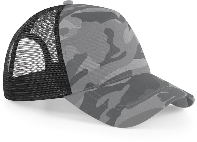 Levně 5 panelová Trucker kšiltovka "Camo" - arctic camo