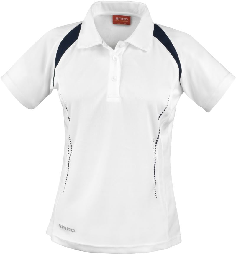 Levně Dámské týmové piqué polo - white/navy