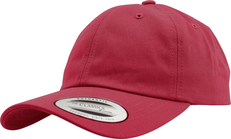 Levně 6 panelová bavlněná keprová kšiltovka - cranberry