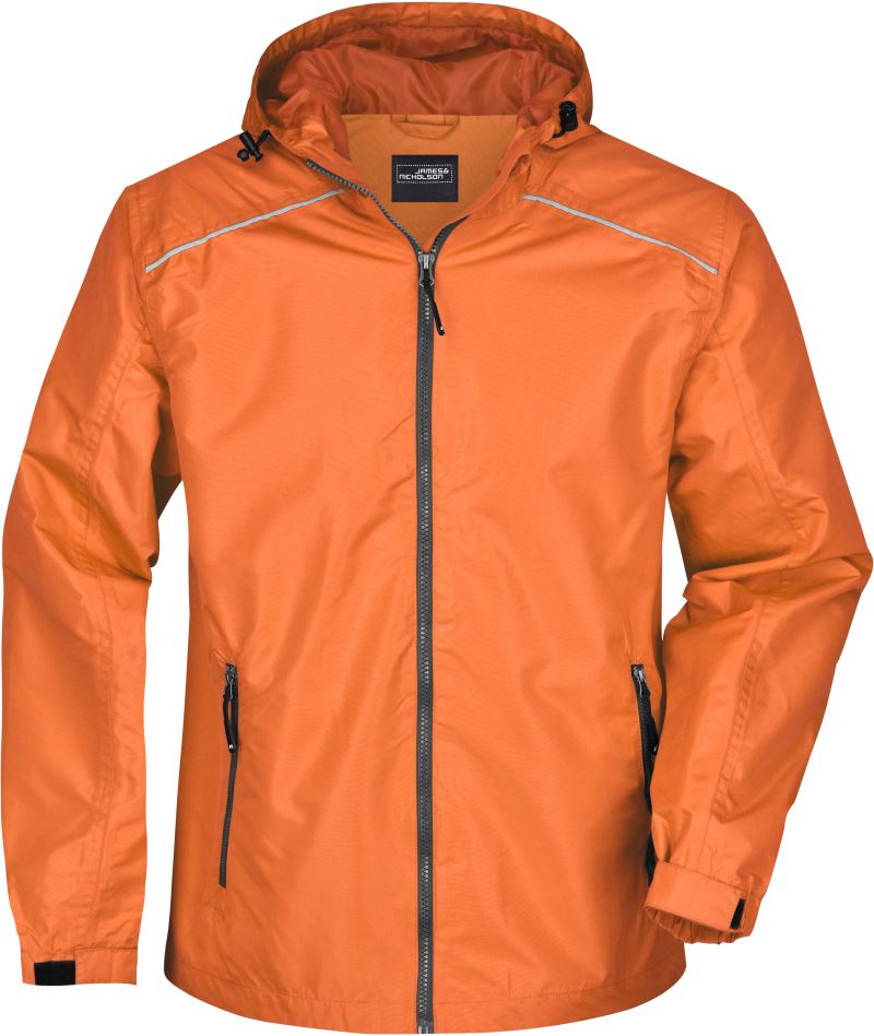 Levně Pánská bunda do deště - orange/carbon