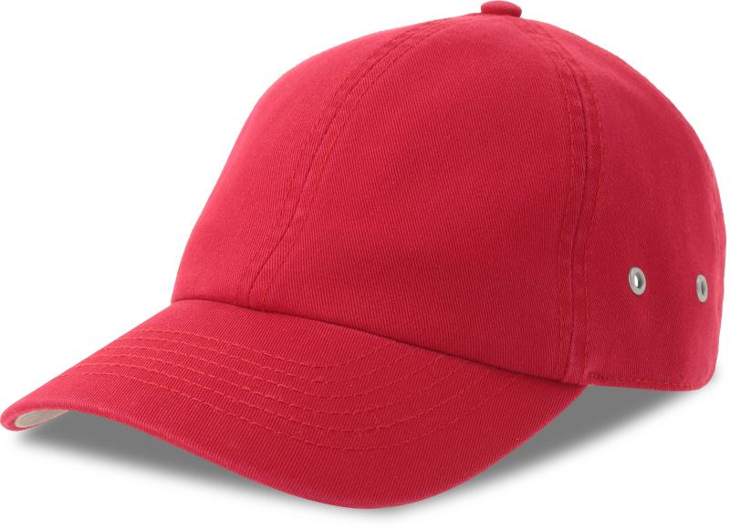 6 panelová baseballová kšiltovka - red