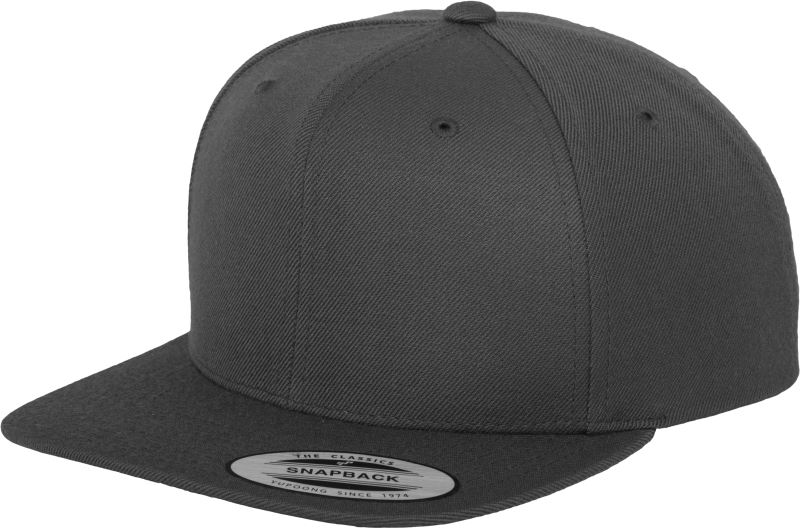 6 panelová Snapback kšiltovka - dark grey