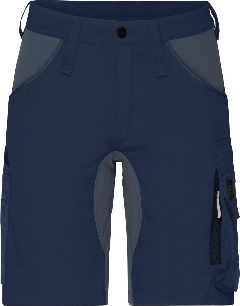 Levně Pracovní elastické bermudy "Slim Line" - navy/carbon