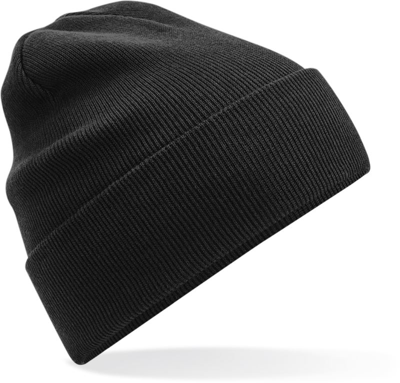 Pletená čepice z bio bavlny - black