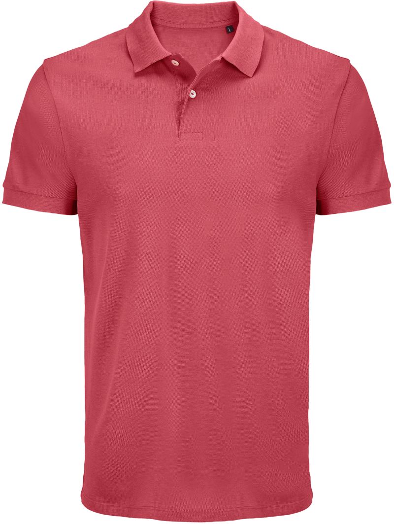 Levně Unisex piqué polo z těžké bavlny - folk pink