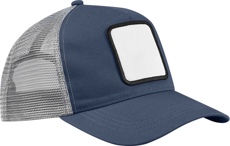 Levně 5 Panelová trucker kšiltovka s nášivkou - slate blue/light grey