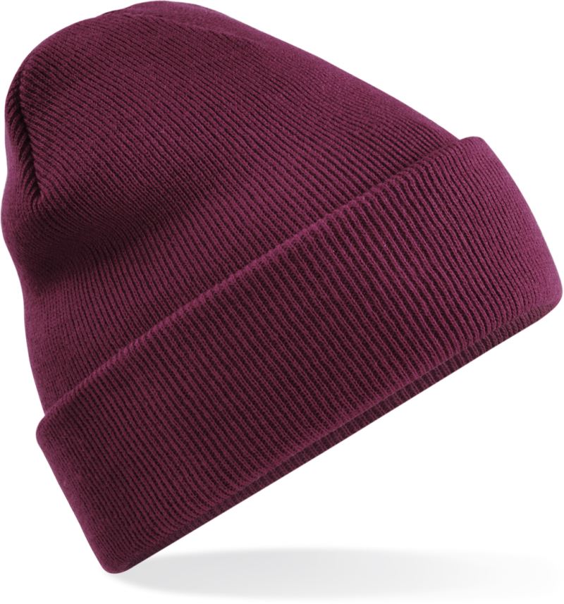 Levně Pletená čepice "Recycled Original" - burgundy