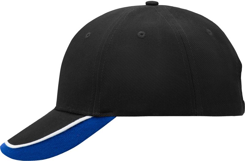Kšiltovka s tříbarevným kšiltem - black/white/royal