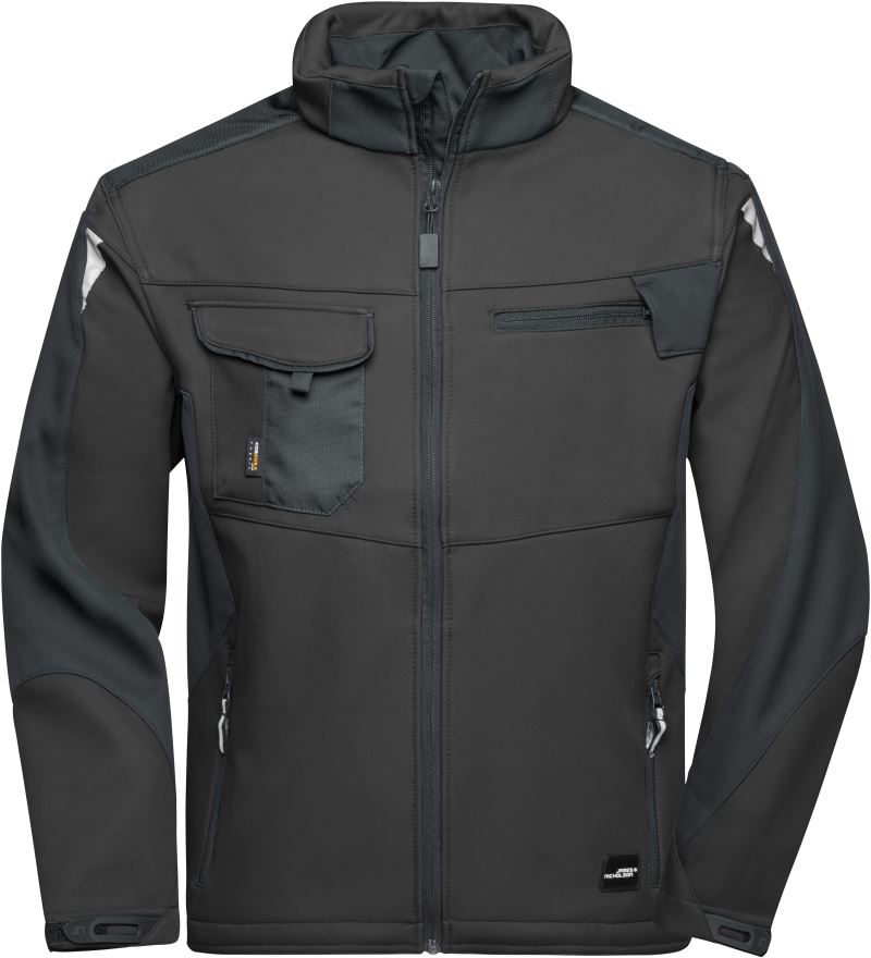 Levně Pracovní letní softshellová bunda - Strong - black/black