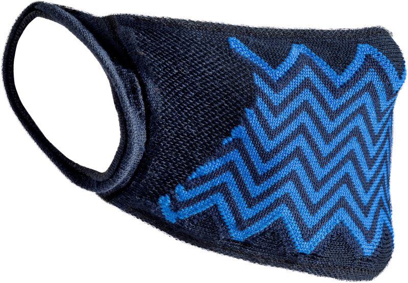 Maska na obličej „Zigzag“, balení po 5 ks - navy/royal
