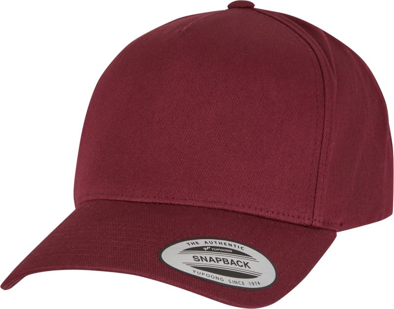 Levně 5 panelová Snapback kšiltovka - maroon