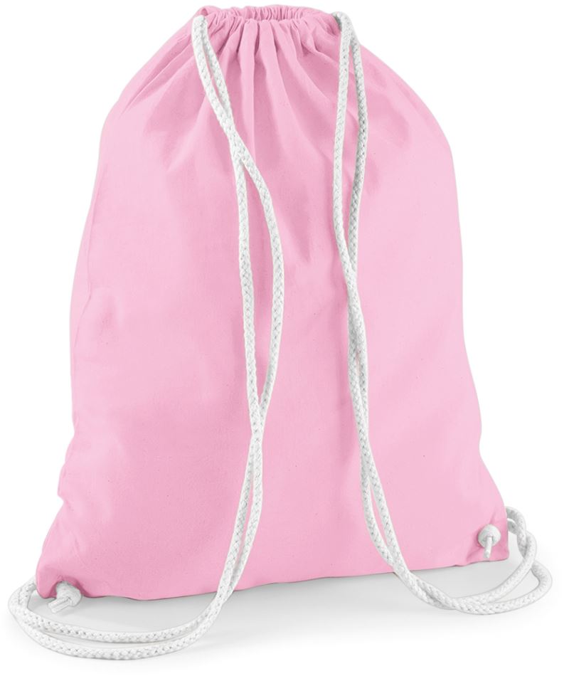 Levně Bavlněný vak na záda - classic pink/white
