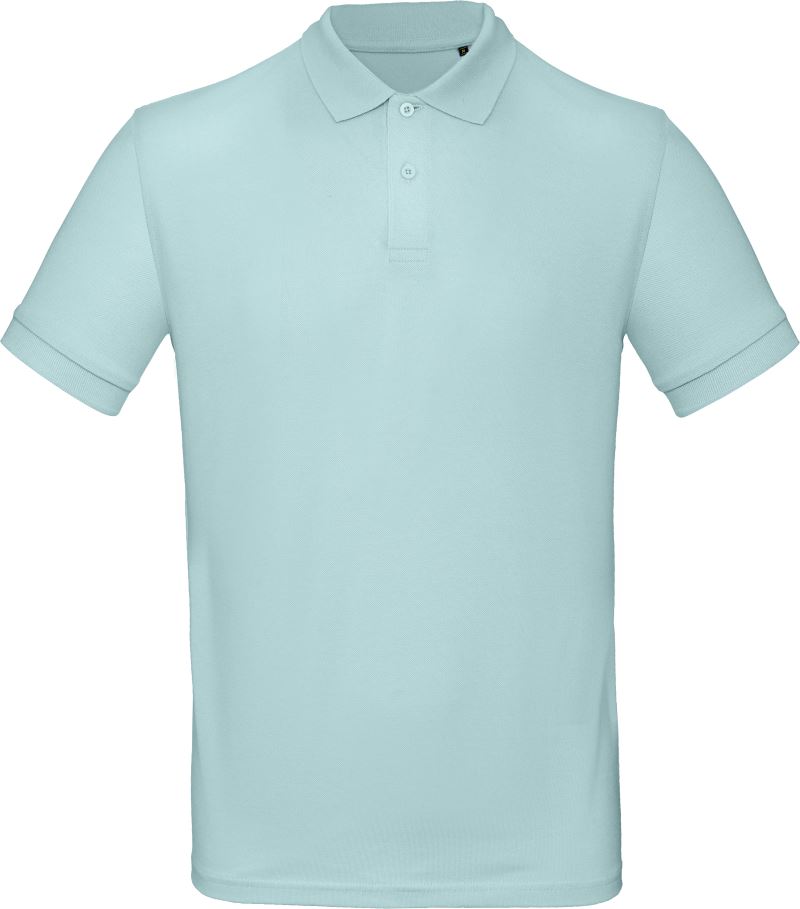 Levně Pánské piqué polo z bio bavlny - millennial mint