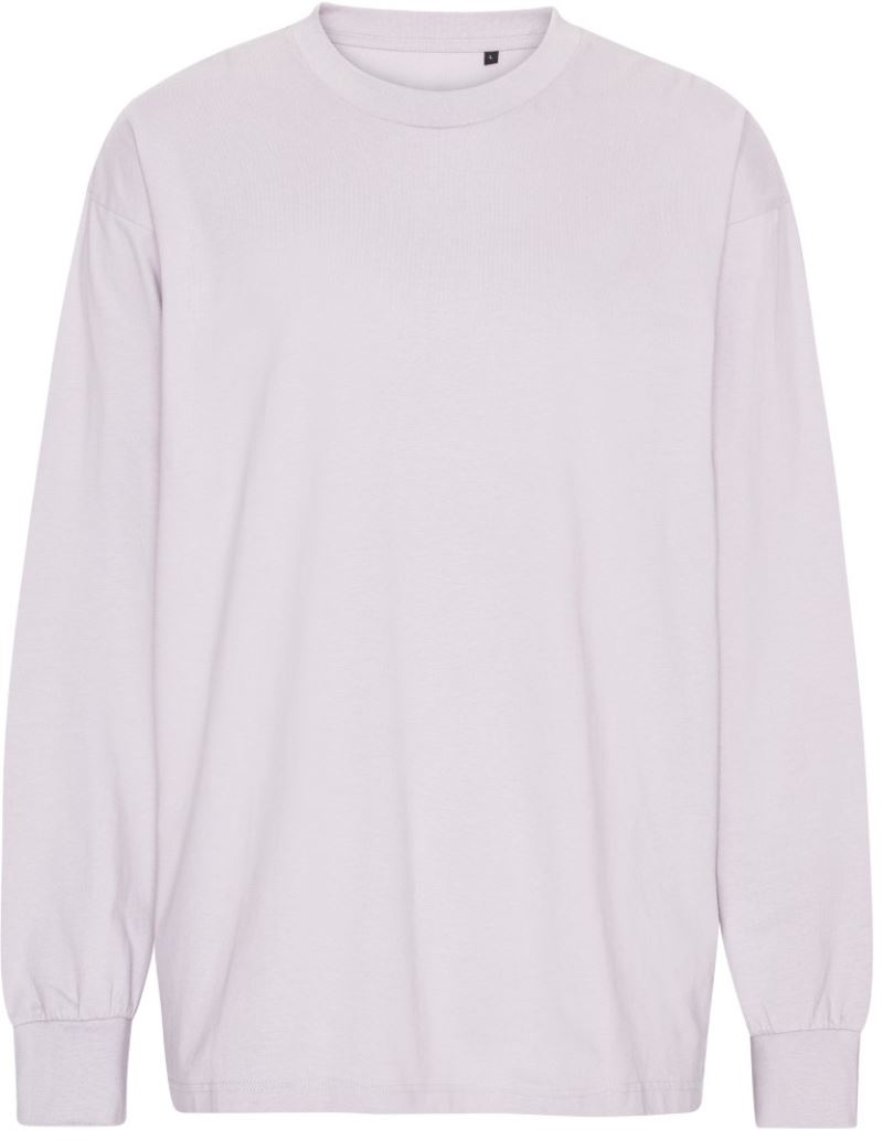 Levně Oversize bio IC tričko s dlouhým rukávem "Tiger" - dusty purple