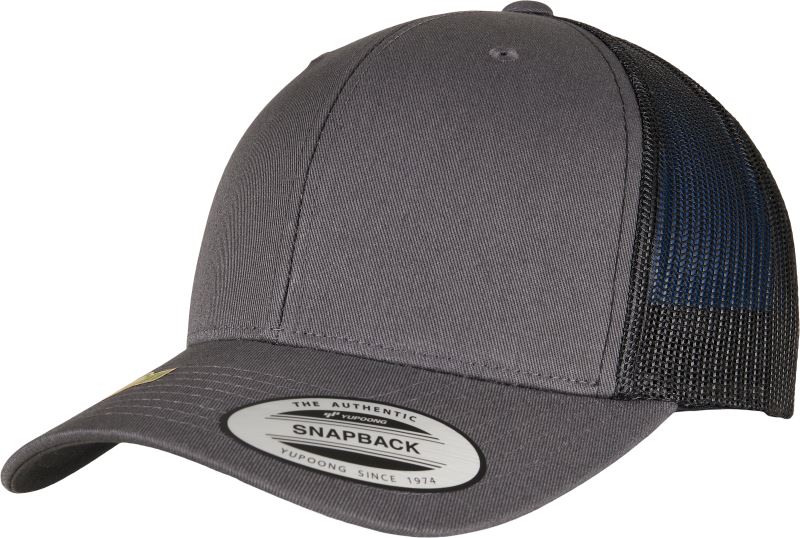 Levně 6 panelová Trucker kšiltovka "Recycled" - charcoal/black