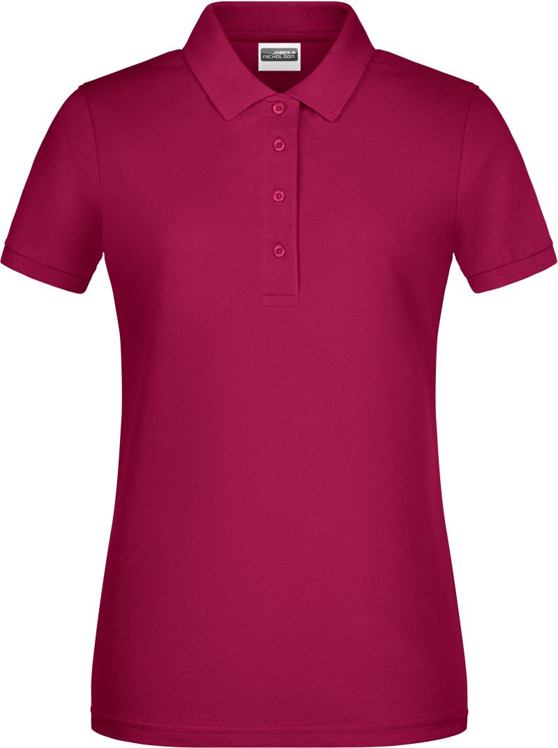 Levně Dámské piqué polo z bio bavlny - wine