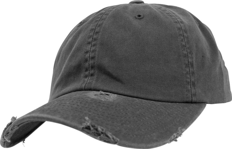 Levně 6 panelová kšiltovka "Destroyed" - dark grey