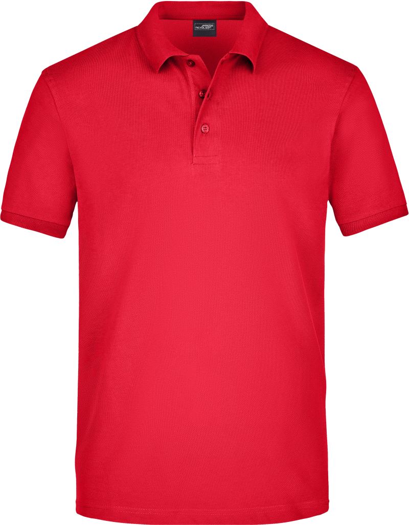 Pánské elastické piqué polo - red