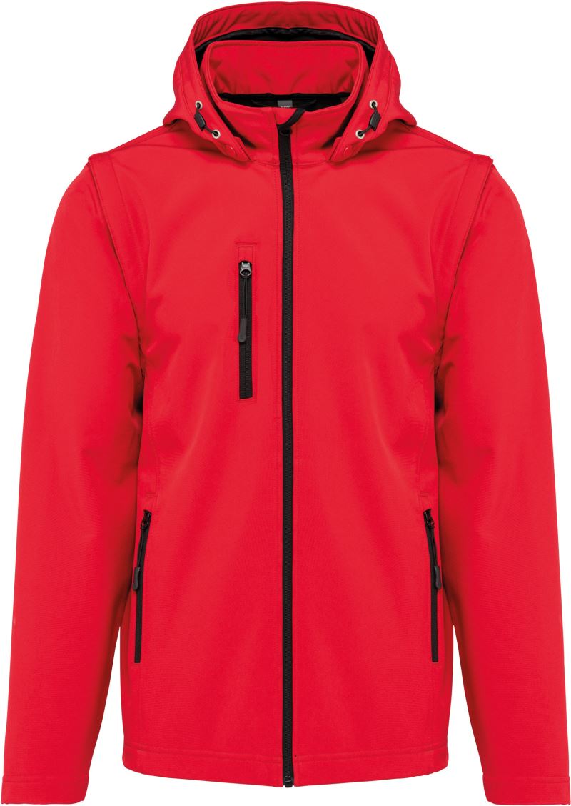 Levně Unisex 3-vrstvá softshellová bunda s kapucí - red