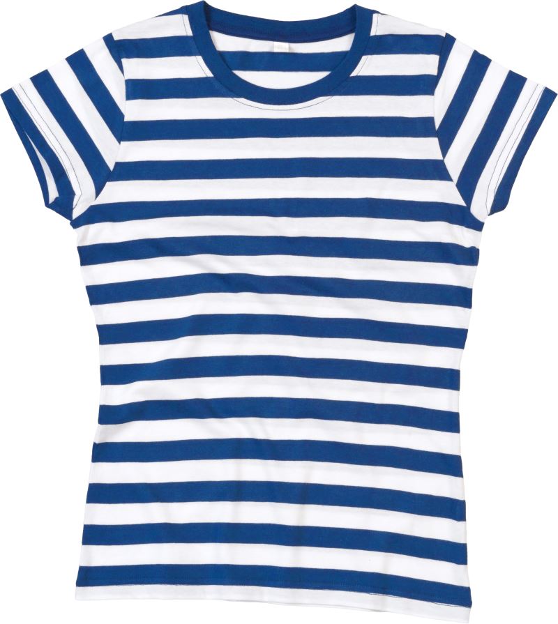 Levně Dámské pruhované tričko - classic blue/white
