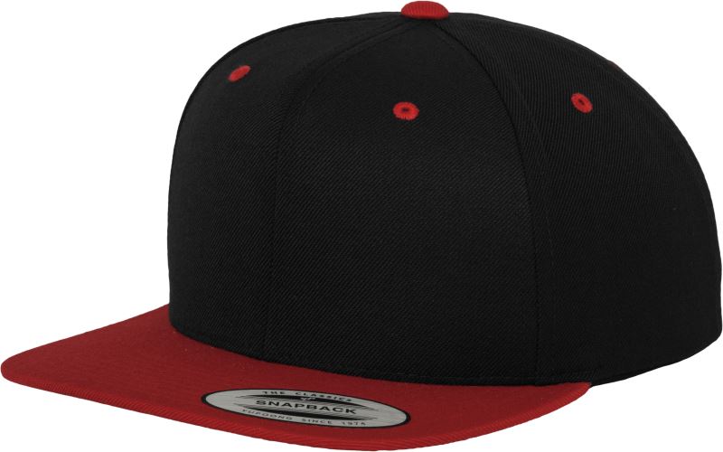Levně 6 panelová Snapback kšiltovka - black/red