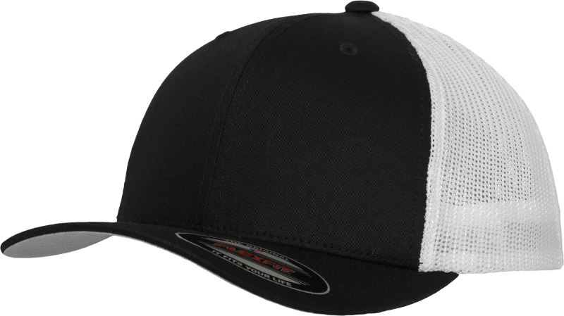 Levně 6 panelová Trucker kšiltovka "Mesh" - black/white